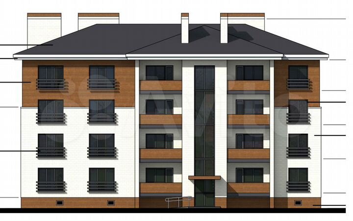 2-к. квартира, 66 м², 1/4 эт.