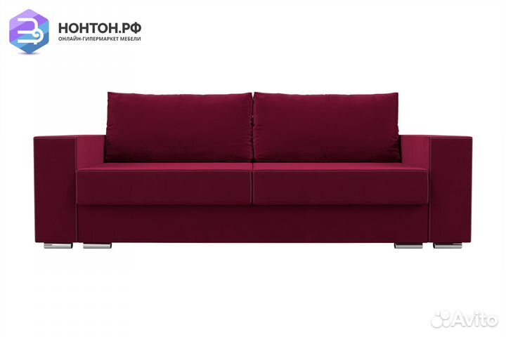 Диван пума Исланд микровельвет бордовый
