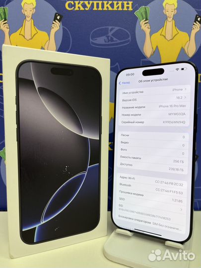 iPhone 16 Pro Max, 256 ГБ