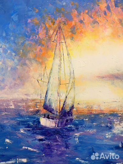 Картина «Кораблик». Масло, холст