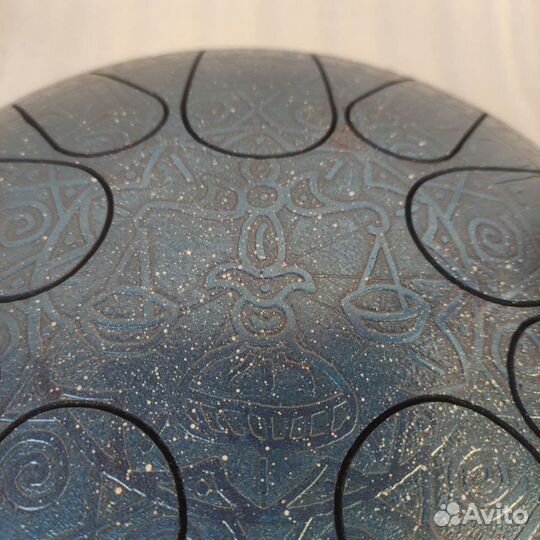 Новый глюкофон, зодиак весы гравировка 30 см