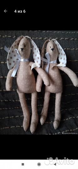 Заяц тильда ручной работы (30 см)