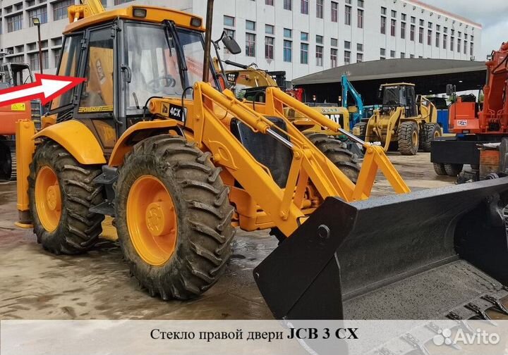 Стекло правой двери JCB 3 CX