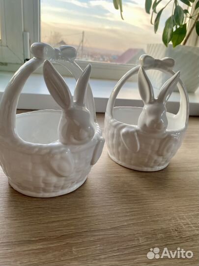 Пасхальный декор подставка для яиц тарелка зайчик