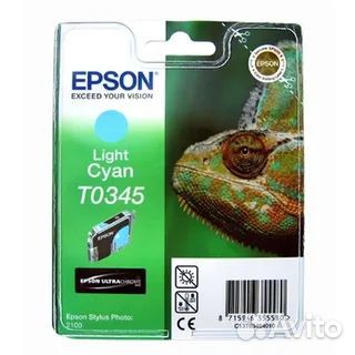 Картридж Epson T0345 Light Cyan светло-голубой