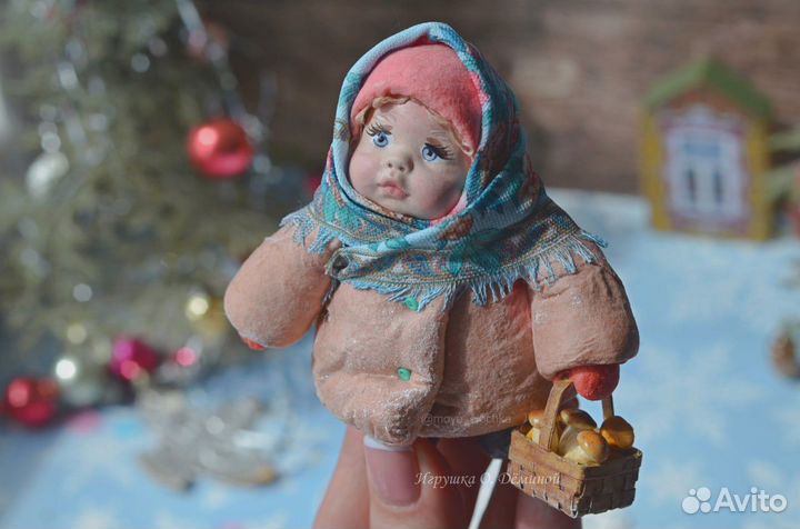 Игрушки из ваты. елочные игрушки