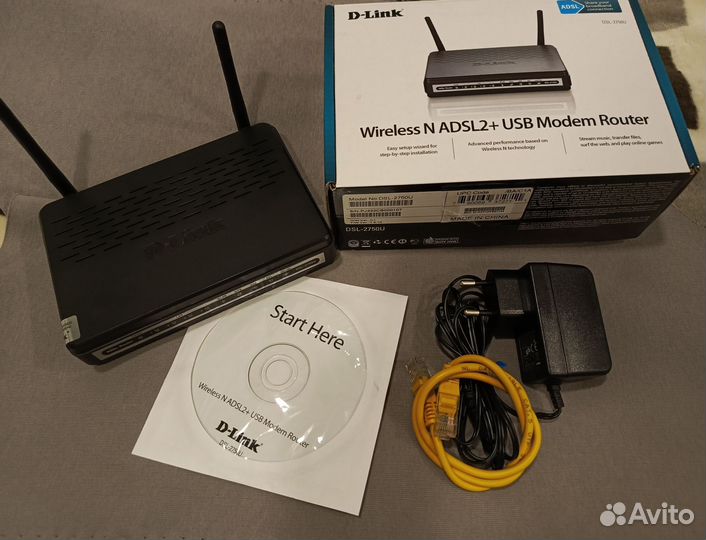 Wifi роутер + модем D-Link DSL-2750U