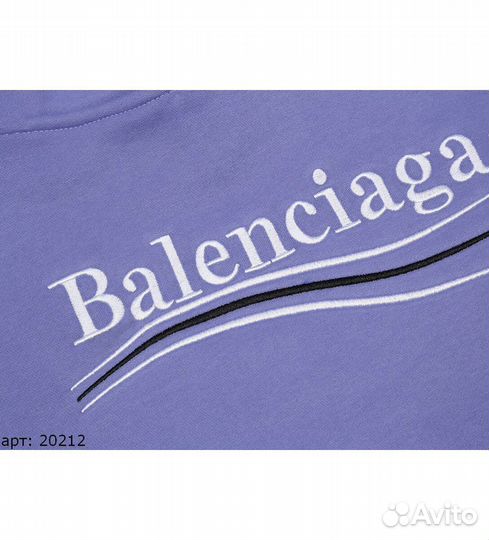 Худи balenciaga Classic сиреневое