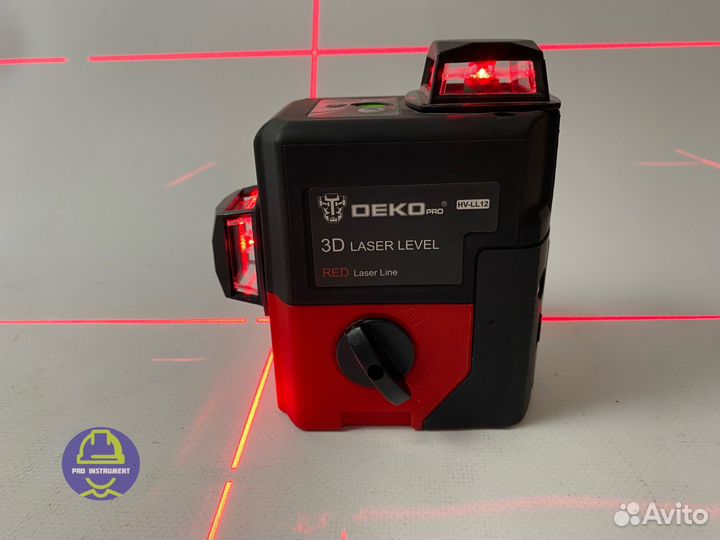 Лазерный уровень deco 3D laser red