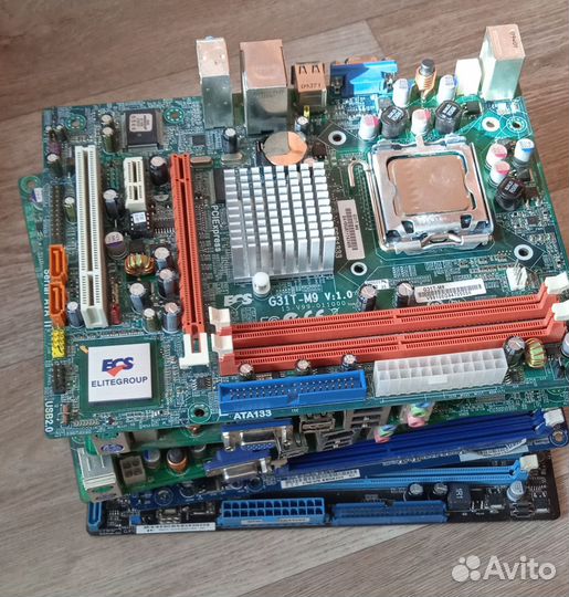 Материнская плата с процессором lga775