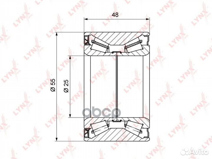 Подшипник ступицы, комплект WB-1215 lynxauto