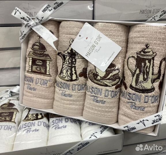 Кухонные полотенца вафельные Турция maison dor