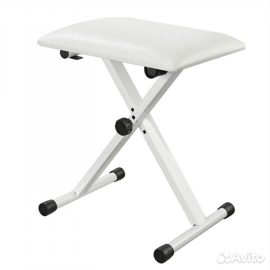 Стул для пианино белый