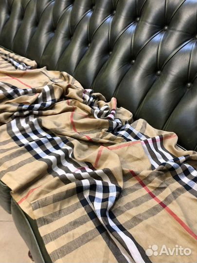 Палантин burberry хлопок/кашемир 175 на 65 Лондон