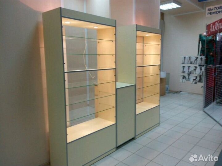 Стеллаж витрина остекленная лдсп 2100х900х300