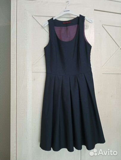 Школьный сарафан синий 152