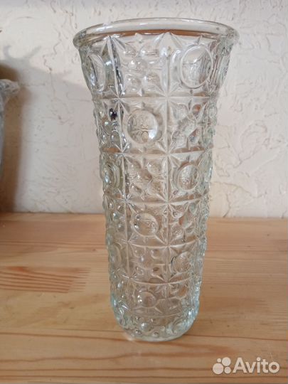 Ваза стеклянная советская. Уршельский завод