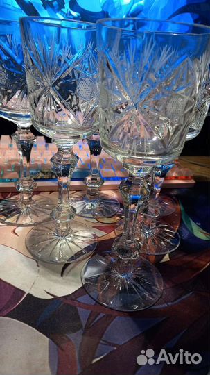 Хрустальные фужеры кубки