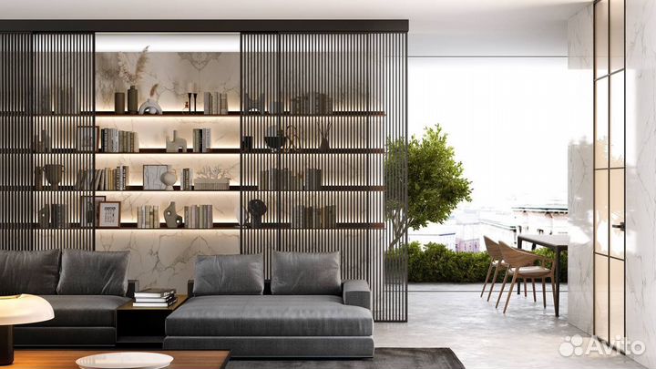 Перегородки стеклянные в аллюминиевом профиле