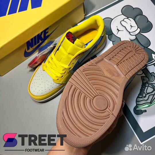 Кроссовки Nike Air Jordan 1 Travis Scott Yellow