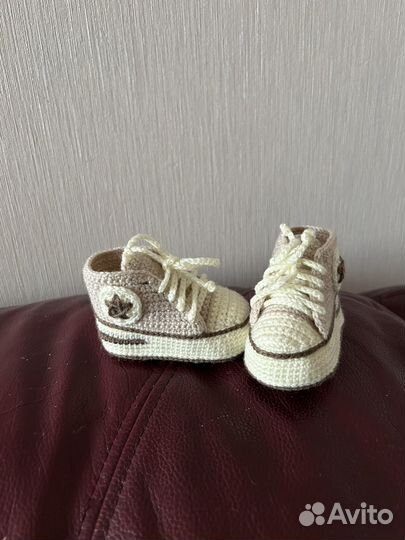Пинетки кеды вязаные