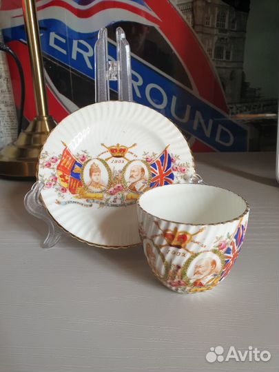 Чайная пара Коронация Эдвард VII и принцесса Мэри