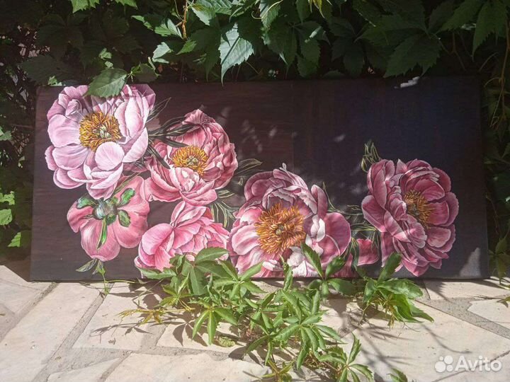 Картина акрил 40х80 холст на подрамнике 