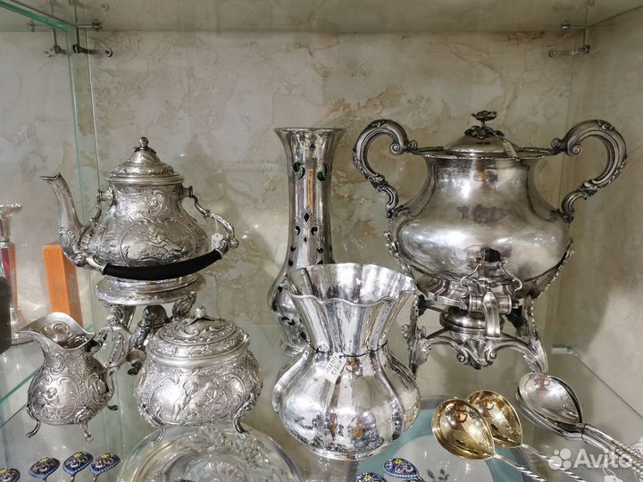 Серебро столовое Европа СССР сервиз посуда