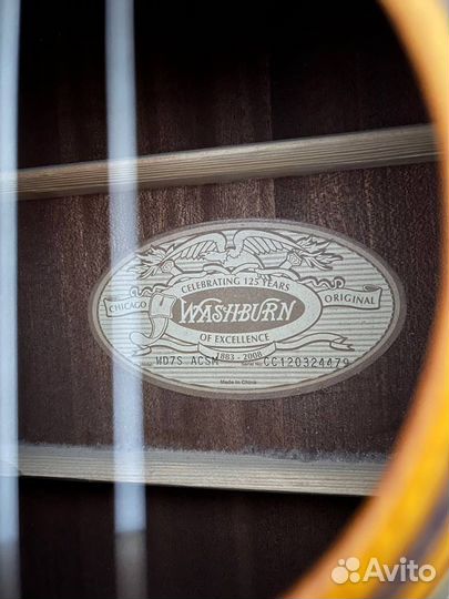 Акустическая гитара Washburn D7(массив)