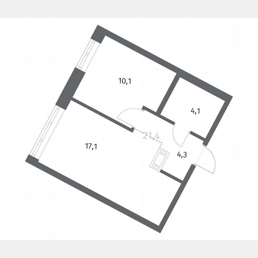 1-к. квартира, 35,7 м², 7/12 эт.