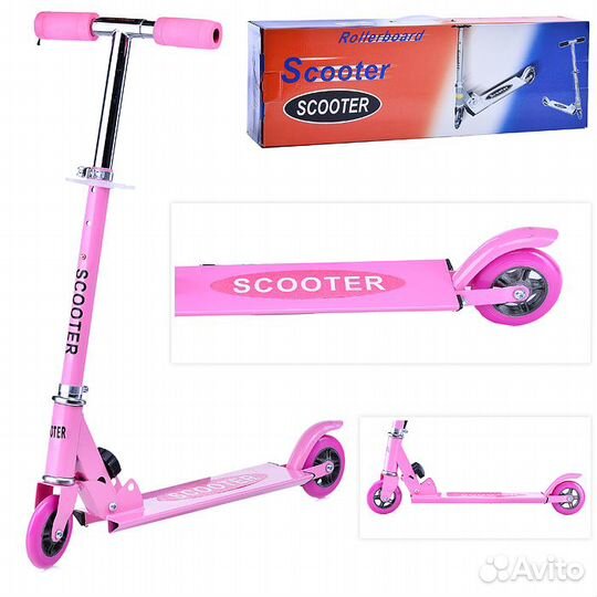 Новый Самокат 2-х кол., d 9см, розовый U038155Y