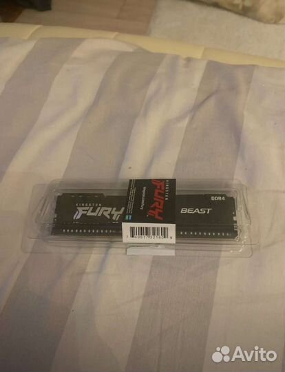 Озу Kingston fury beast black DDR4 3200 мгц