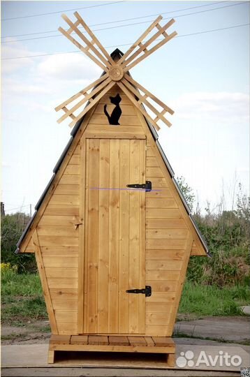 Дачный туалет деревянный ACC340