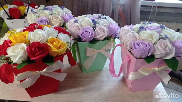 Букет цветов из мыла