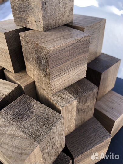 Кубики из термо дуба и ясеня для творчества