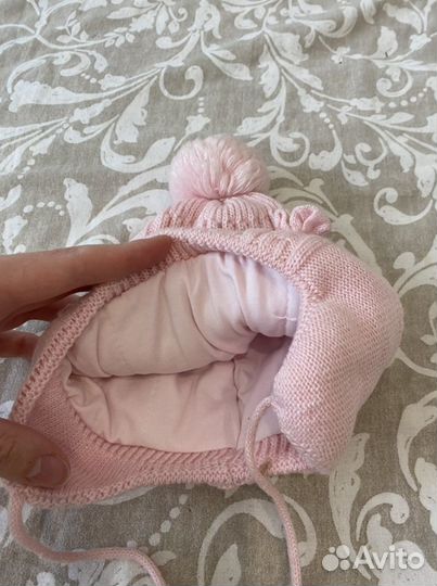 Шапка для девочки зимняя 1-1,5 года 46-48 рр