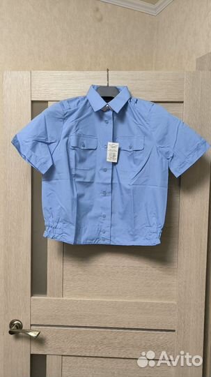 Рубашка женская голубая