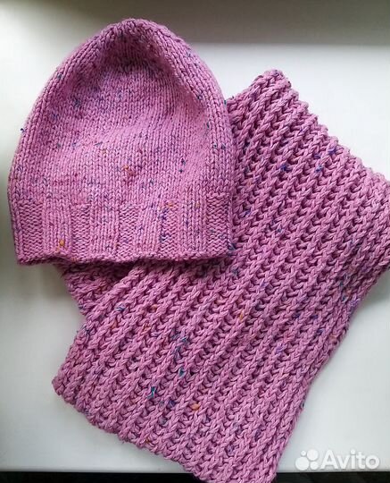 Комплект шапка и снуд