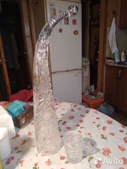 Рог хрустальный.кружки хрустальные.времен СССР