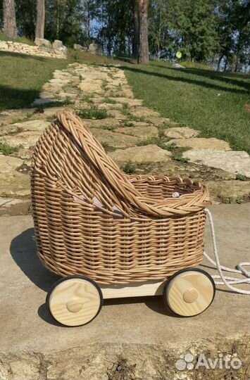 Плетеная коляска люлька подарок девочке