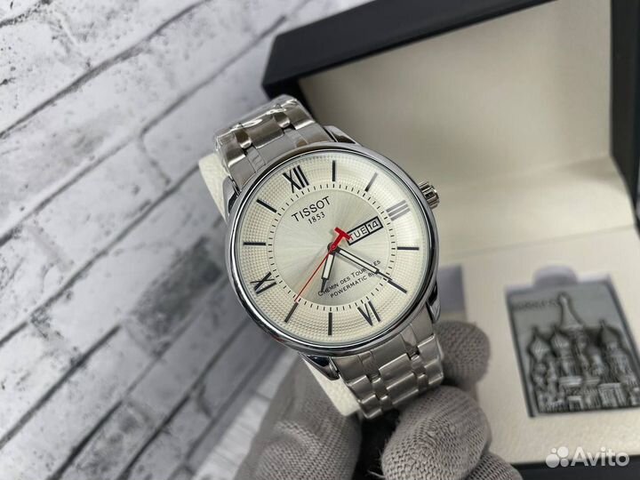 Набор мужской часы tissot, зажигалка и коробка