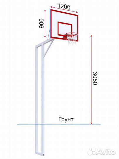 Баскетбольная стойка Pio 981206