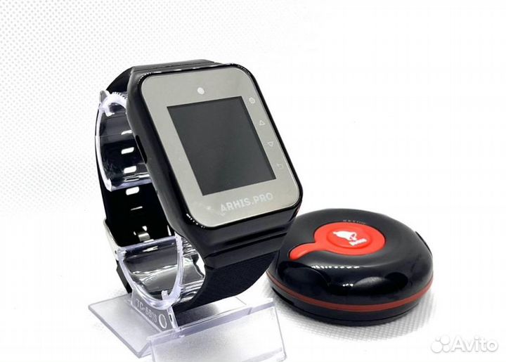 Кнопка вызова персонала и часы пейджер Популяр