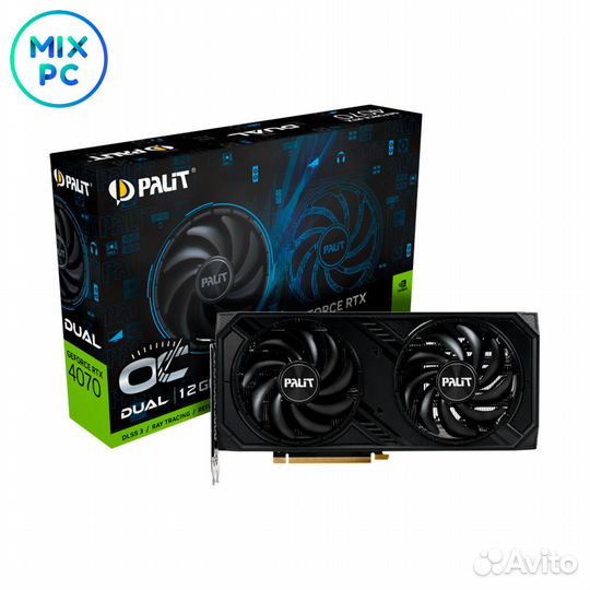 Видеокарта RTX4070 12GB Palit Dual OC NED4070S19K9