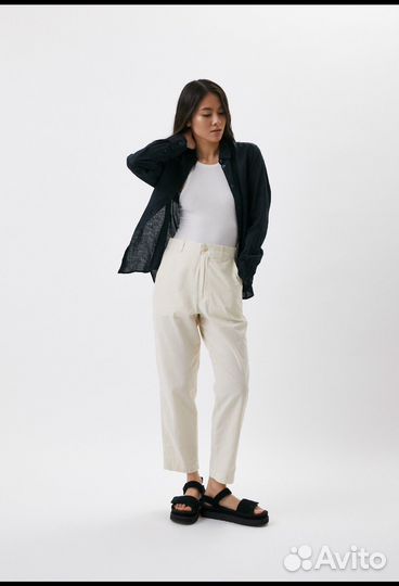 Льняная рубашка uniqlo