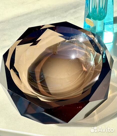 Ваза Чешский цветной хрусталь