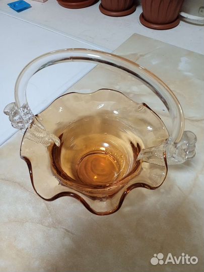 Ваза конфетница в форме корзинки