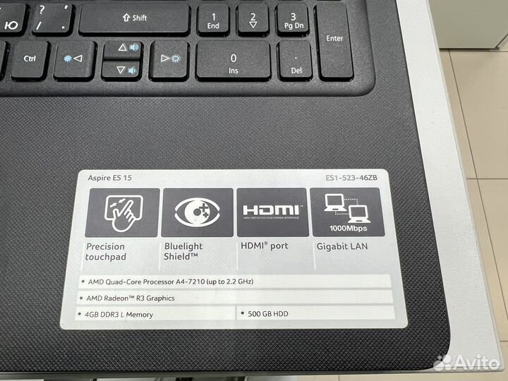 Ноутбук Acer Amd R3 4/4/500hdd