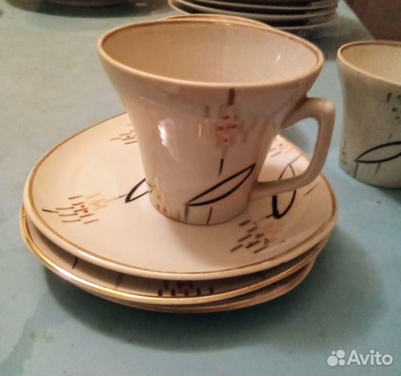 Фарфоровые кофейные чашечки, RPP, старая Рига