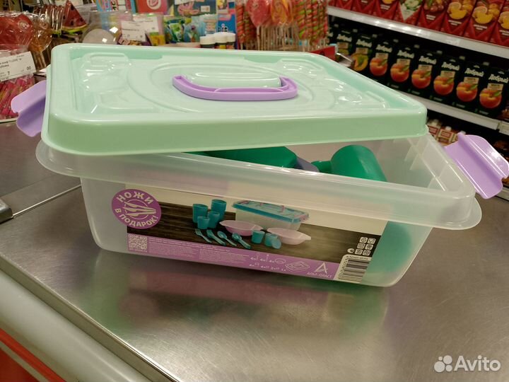 Набор посуды для пикника 23 предмета на 4 персоны